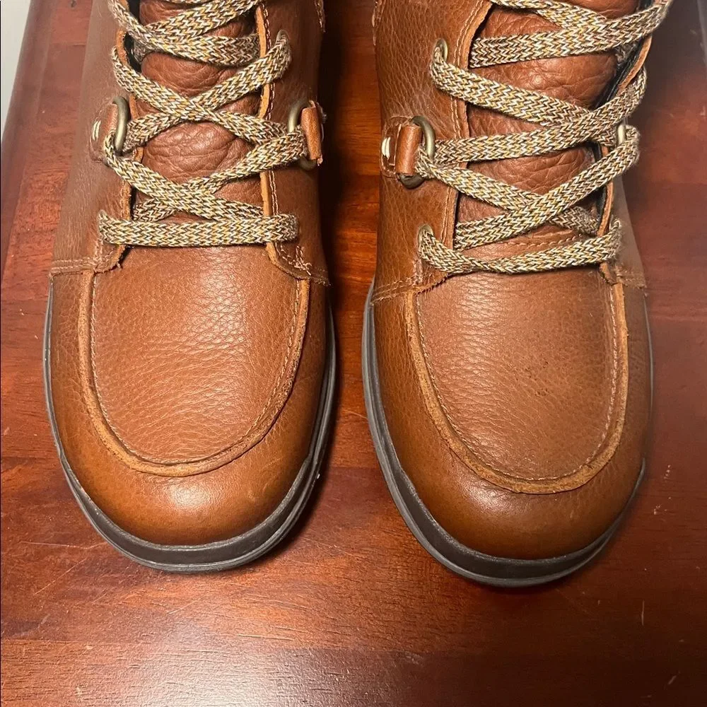 Merrell Snowcreek Polar Tall Oak Boots Quantum Grip Leather Faux Fur NWOB 7.5